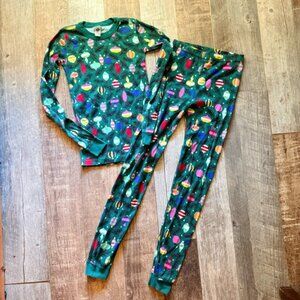 Hanna Andersson Christmas ornament pajamas organic cotton kids size 14